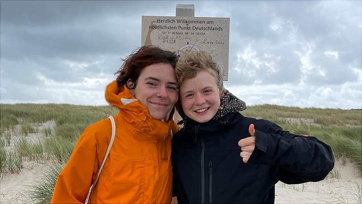 Vera Schmid und Emila Heidorn auf Sylt