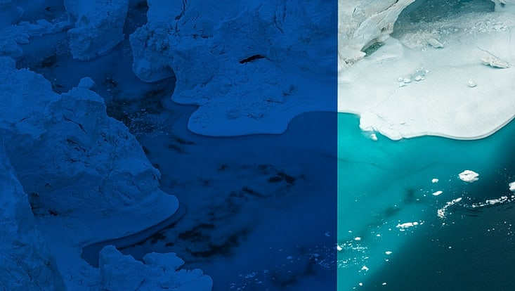 schmelzende Eisberge